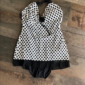 Kenneth Cole Reaction Halter Polka Dot One Piece‎ bathing suit